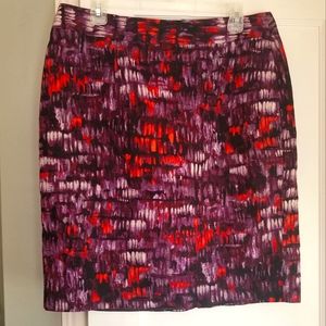 Ann Taylor multicolored pencil skirt size 12